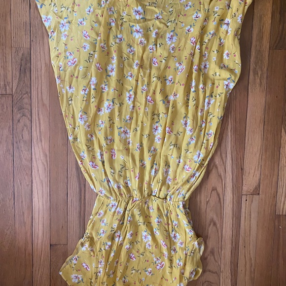 Yellow Floral Midi Dress - Picture 6 of 6